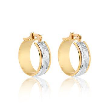 18K Gold Layered Oro Laminado Hoops 21.1125